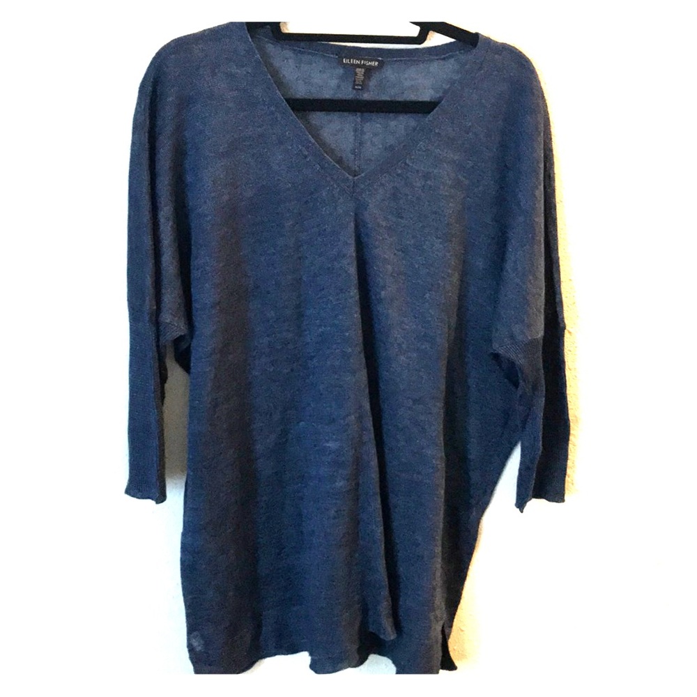 Navy blue oversized Eileen Fisher sweater